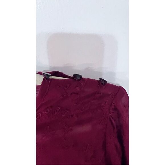J CREW BURGUNDY LACE TOP W/ CAMI WOMENS SIZE XL - Picture 5 of 11